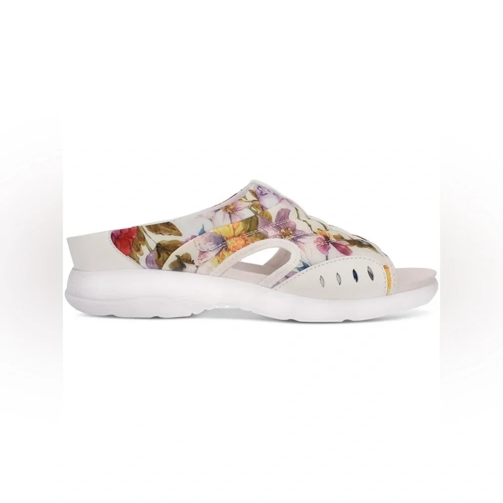 Easy Spirit Gettracker2 Floral Slide Sandals‎ Women’s Size 9 1/2N Comfort Shoes